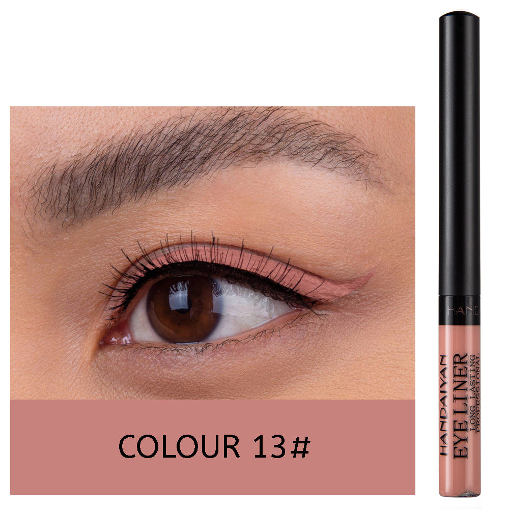 HANDAIYAN 12 Color Matte Color Liquid Eyeliner Long Lasting Non-Smudge Liquid Eye Shadow