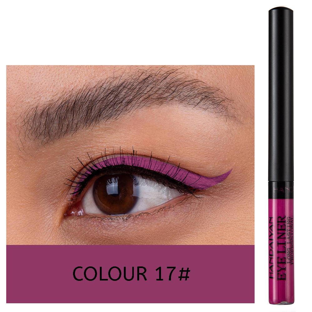HANDAIYAN 12 Color Matte Color Liquid Eyeliner Long Lasting Non-Smudge Liquid Eye Shadow