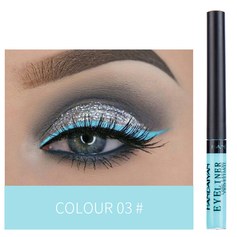 HANDAIYAN 12 Color Matte Color Liquid Eyeliner Long Lasting Non-Smudge Liquid Eye Shadow