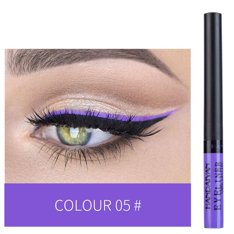 HANDAIYAN 12 Color Matte Color Liquid Eyeliner Long Lasting Non-Smudge Liquid Eye Shadow