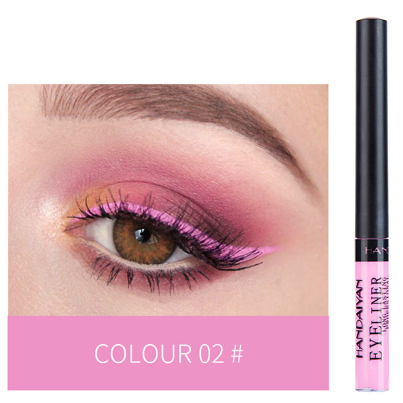 HANDAIYAN 12 Color Matte Color Liquid Eyeliner Long Lasting Non-Smudge Liquid Eye Shadow